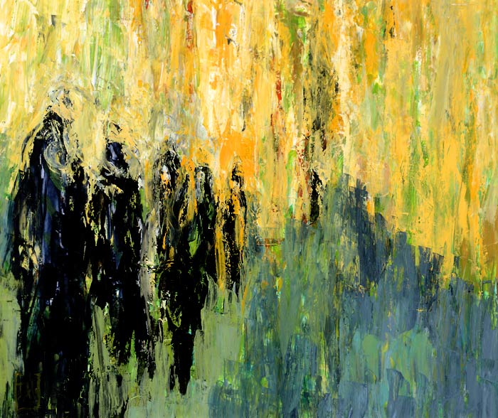 Rain — figurative painting by Julie Wray